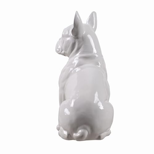 Estatua Bulldog Francés Blanca 25 cm Decoración Interior miniatura 5