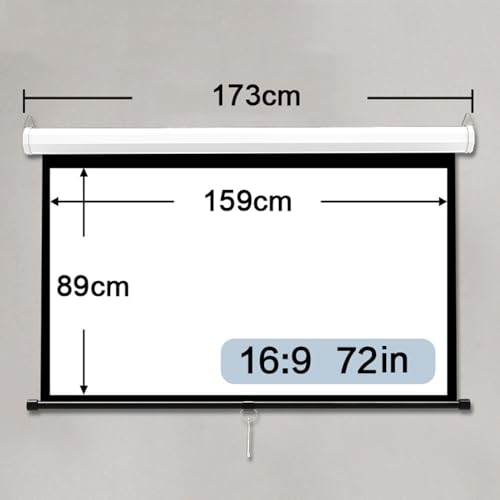 Pantalla Proyector Manual Retráctil 72'' 16:9 con Cierre Automático miniatura 6