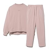 [TENTIAL] 旧モデル BAKUNE Ladies [ バクネ レディース ] 秋〜冬 スウェット 上下セット (長袖・テーパードパンツ) リカバリーウェア レディース スモークピンク Mサイズ