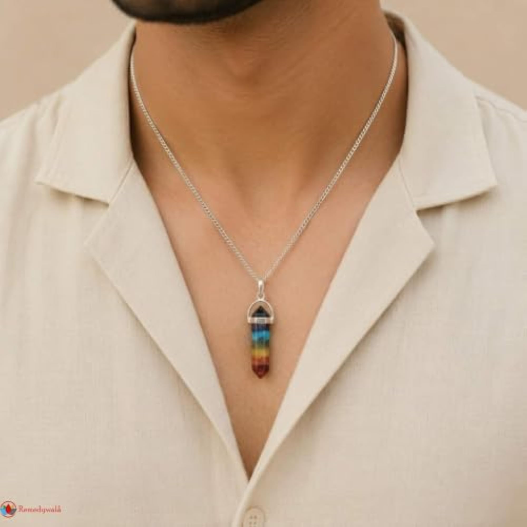 Charged Double Terminated Crystal Pendant Necklace
