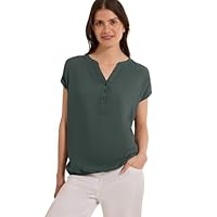 Cecil Damen B345715 Bluse, Dark Balmy Khaki, XXL