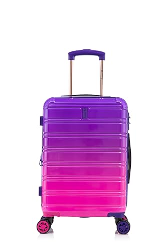 CELIMS - Valise Cabine Polycarbonate | Cadenas TSA | Valise Polycarbonate | 55 x 36 x 22 cm | Valise Légère et Résistante avec roulettes 360° | Violet