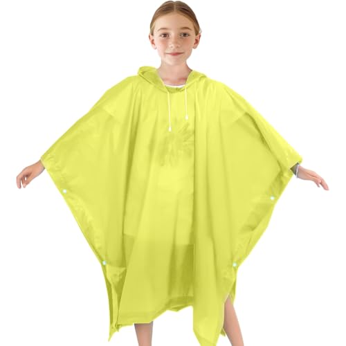 EIYVPRA Kinder Regenponcho Wasserdicht, Wiederverwendbar EVA Kinder...