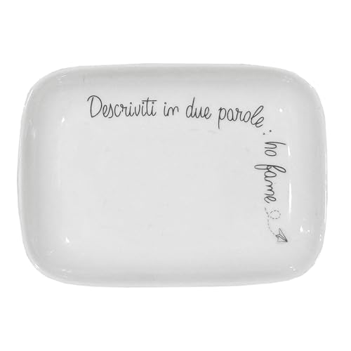 LA PORCELLANA BIANCA - Gli Onesti Piatto Rettangolare 15x10 cm, Porcellana