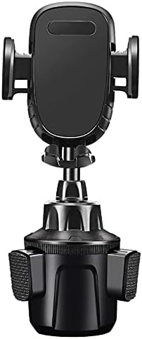 Car Cup Holder Phone Mount W/ Long Adjustable Rotating Smartphone Holder, 360 Rotation Feature, 1 Click Release, Universal iPhones 15 14 13 11 Pro Max/SE/XS/Max/X/8/7 Plus/Galaxy/Google Pixel Black