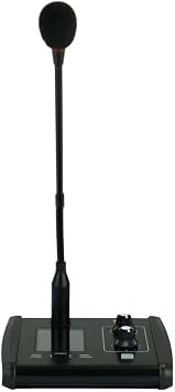 TOA Electronics M-800RM-AM Remote Gooseneck Microphone, Black; Designed for Exclusive use with The M-8080D Digital Matrix Mixer; Volume Control; Zone Selector; Indicator LED
