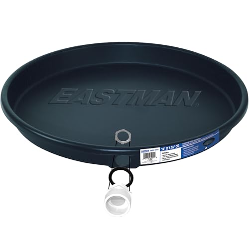 Eastman Water Heater Drain Pan with PVC Fittings, 24 Inch ID x 26 Inch OD Compression, 60082