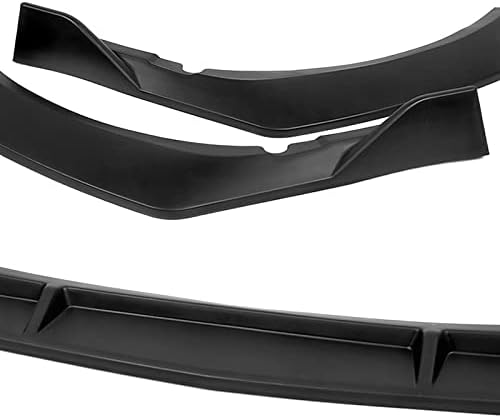 3PCS Front Bumper Lip Kit fit for Compatible with 2021-2024 Toyota Camry SE, STP-Style Splitter Trim Protection Spoiler, Air-Dam-Chin-Diffuser (Unpainted Matt Black)