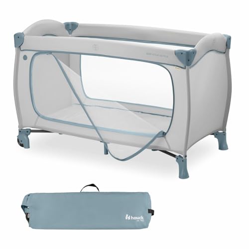 hauck Reisebett Sleep N Play Go Plus, Dusty Blue - Baby Kinderreisebett mit...