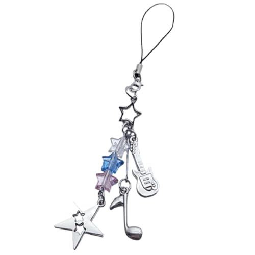 Earphone Notes Star Guitar Pendant Phone Straps Backpack Charm Keys Decoration