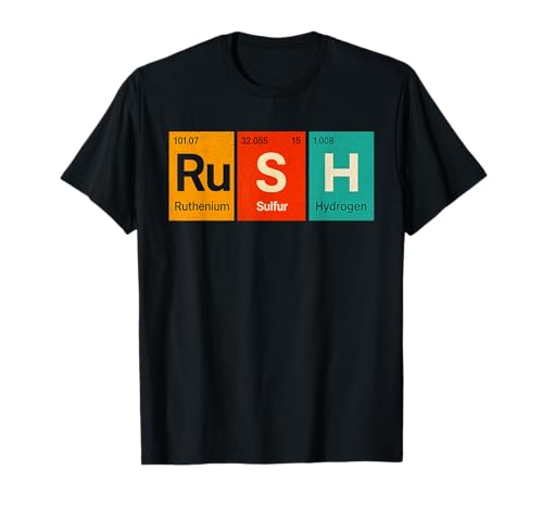 Rush (Ru S H) Periodic Table Elements T-Shirt