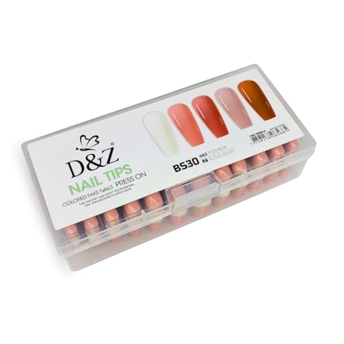 unha postiças SoftGel coloridas 5 Cores 480 peças D&Z 8568-A