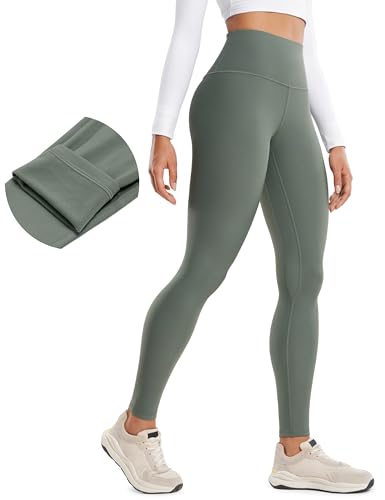 Image of CRZ YOGA Fleece Thermal Leggings 28'' | Thermal, Casual, Full Length, Winter, for Women