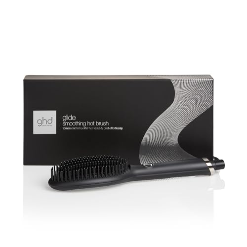ghd - Brosse chauffante ghd Glide - Brosse Lissante (Noire) - Lissage rapide, facile - Résultats sans frisottis - Utilisation sur cheveux secs - Sans chaleur...