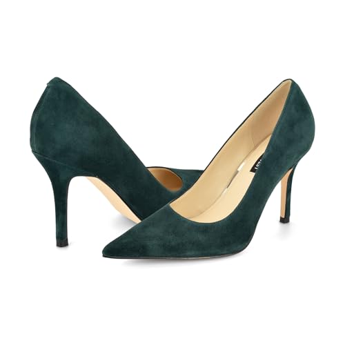 Image of Nine West Women's Gemmha Pump, Dark Green Suede 301, 12