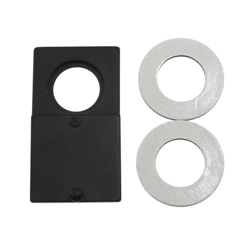 Maxmoral Peephole Cover with Self Adhesive Mounting Tool Door Viewer Zinc Alloy Cat's Eye Tailcap Anti-Peeping Dustproof Door Mirror Cover Hole Diameter 15-16mm Used for Hotel Home Use Black