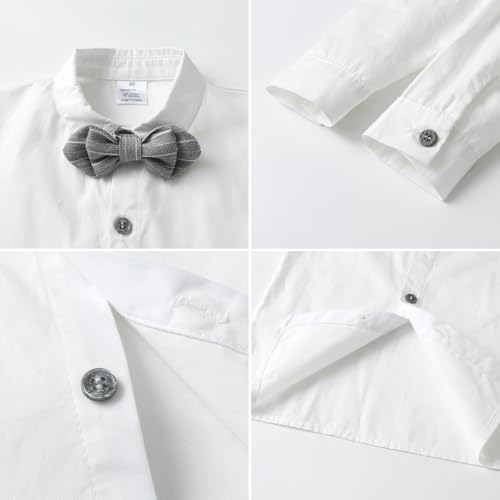 Image of Mud Kingdom Boys Suits for Weddings White Shirts, Vests and Pants Clothes Sets