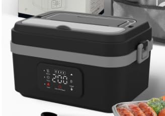 Kamanan Fiambrera eléctrica con batería (gris-negro)