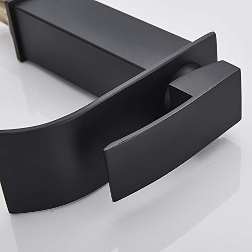 Premium WIsh Outlet Bathroom Sink Faucet Single Hole Vanity Waterfall Basin Mixer Taps Matte Black