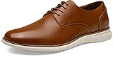 Jousen Men's Brown Dress Shoes Formal Lace Up Casual Dress Shoes for Men Oxfords Shoes (AMY733 Yellow Brown 7)