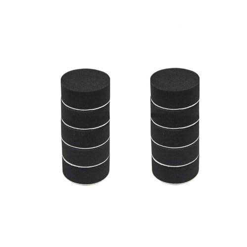 Image of JSOEMTUZL 10PCS 3 Inch Flocking Foam Polishing Pads, 80mm Drill Buffing Sponge Pads for Car Detailing, Waxing, Cleaning & Paint Polishing(Flat Black)
