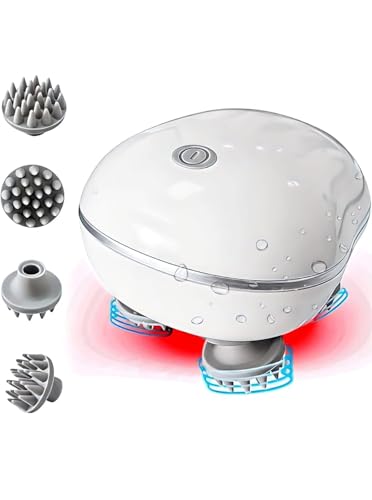 Electric Scalp Massager for Hair Growth | Rechargeable head massager for scalp | Mini Handheld Hair Massage Tool for Pain Relief, Dandruff, Stress, Hair Care | Automatic Smart massager machine, Pink.