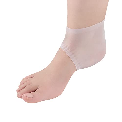 Image of Gel Heel Protectors for Men Women, Heel Pads Cushion, Plantar Fasciitis Inserts, Gel Guard Moisturizing Relief for Blister, Cracked Foot, Spurs Soft Cushion Support Protective Insert Sleeve(2Pairs)