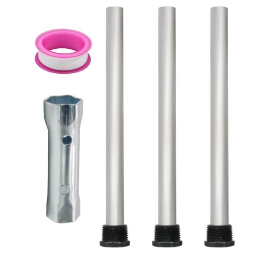 Image of RV Hot Water Heater Anode Rod 3 Pack | Fits for Suburban and Morflo - 9.25''Long & 3 /4'' Thread Lasting Tank Corrosion Protection, For RV Camper and Trailer Heaters