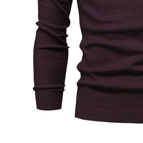 JEKE-DG Men's Stand Collar Basic Casual Pullover Solid Slim Fit Long Sleeve Sweater Lightweight Comfort Knitted Sweaters2