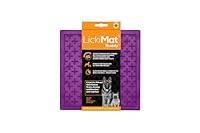 LickiMat Classic Buddy, Slow Feeder for Dogs, Boredom and Anxiety Reducer; Perfect for Food, Treats, Yogurt, or Peanut Butter. Fun Alternative to a Slow Feed Dog Bowl, Purple