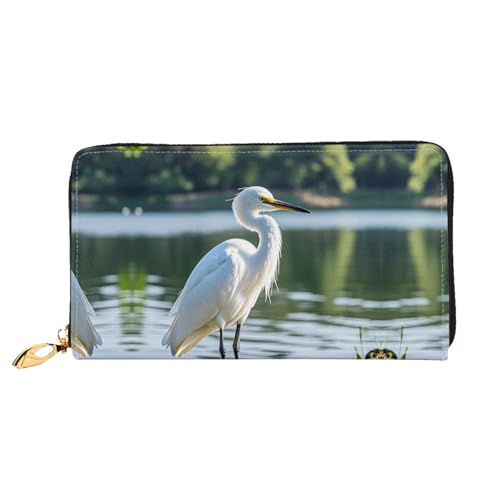 Porte-cartes de crédit et portefeuille en cuir femme Heron long avec pochette mince