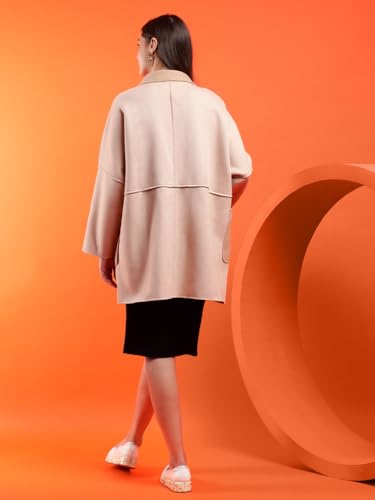 Image of KOTTY Womens Cotton Blend Standard Length Elegant Style Coat - Classic Style with Modern Detailing