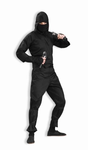 Men's Deluxe Ninja Costume, Black, One Size