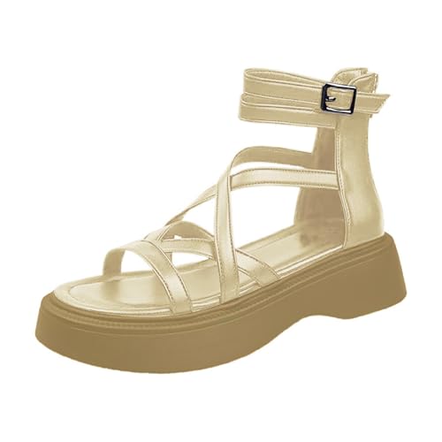 ZTFYKLIN Sandalias Planas Para Mujer De Hueca Con Diseño Verano Zapatos Plantillas (White, 35) Deportivas Zapato Confort Cómodas Sandalia Deportiva Anchas Vestir Entretiempo Alpargata Negra