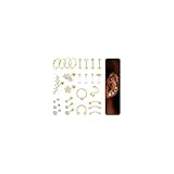 LOLIAS 27 Stück Helix Piercings Chirurgenstahl Ohrringe Damen Conch Rook Tragus Piercing Ohr Ohrpiercing Gold Piercings Set für Nase Lippen Knorpel Labret Daith