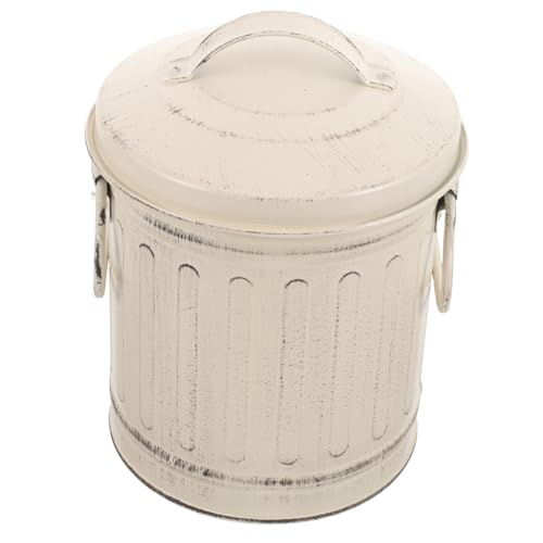 MALUGOGO Secchio per cenere da con coperchio, contenitore per cenere in metallo con comoda maniglia, secchio in stile vintage, per a combustione interna ed esterna, leggero e multiuso