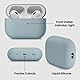ORNARTO Kompatibel mit AirPods Pro 2 Hülle 2022, Schützende Flüssig Silikon Hülle für AirPods Pro 2 2022 Hybrid Skin Front LED Sichtbar Silikon Hülle Agavengrün