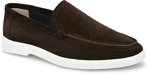 Image of Men Classic Suede Leather Loafers - Cushioned Comfort, Durable Sole & Everyday Luxury