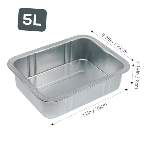 ABOOFAN Recipiente Drenaje Aceite Acero Reciclable con Borde Reforzado para Taller Automoción Depósito Líquido Anticongelante