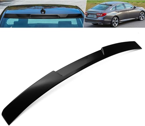 MotorFansClub Roof Window Wing Rear Spoiler Fit for Honda Accord,Fit for Accord Sport 10th Gen Sedan 2018 2019 2020 2021 2022 Truck Spoiler Trunk Lip (Glossy Black) by MotorFansClub - Used condition - US$20.21