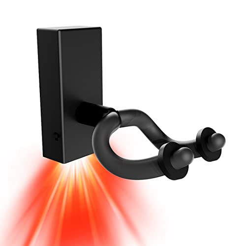 Suspensión de guitarra duradera gancho de pared soporte luz LED para guitarra eléctrica acústica baja Banjo,rojo Cover