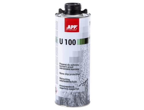APP U100 UBS Überlackierbarer Unterbodenschutz für Auto | Steinschlagschutz | Korrosionsschutz | schwarz | 1 kg