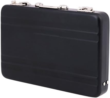Brad Stone Metal Mini Suitcase Business Card Name Card Holder Case Box (Black)
