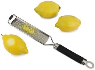 Citrus Lemon Zester & Cheese Grater - Great for Lemon, Lime, Ginger, Garlic, Chocolate, Parmesan, Veg, and Fruits. Premium Design, Best Quality Stainless Steel, Non-Slip Footing and Very Sharp