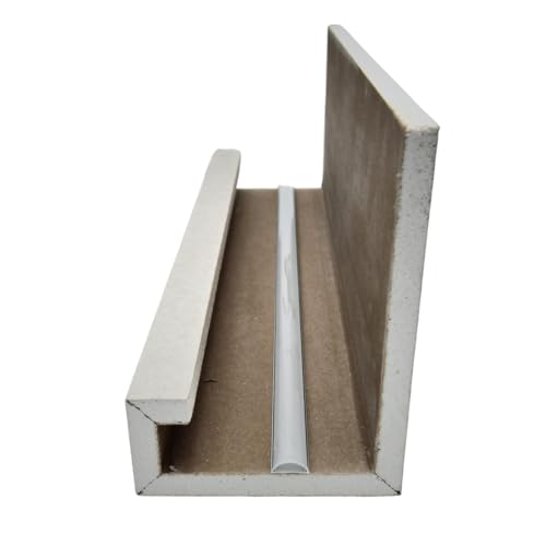 Alupona 1 x 2 Meter Gipslichtvoute LEA - Stuckleiste aus Rigips für indirekte Beleuchtung - Lichtleiste mit integriertem LED Alumimiumprofil