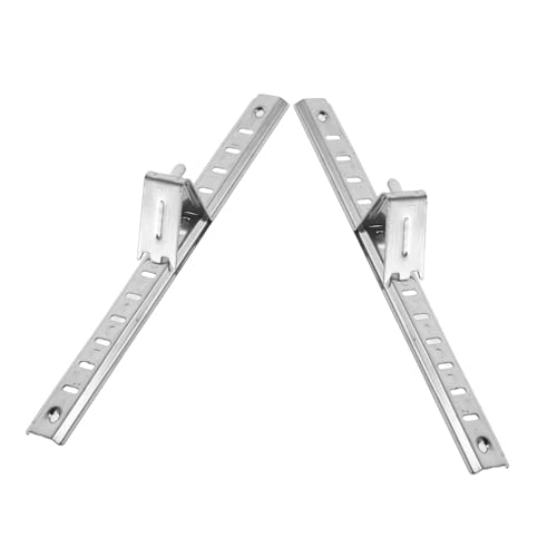 Healifty 2 Piezas Soportes para Estantes de Frigorífico Inoxidable de Barra Resistente para Repuesto de Partes de Nevera con Clips y Tornillos Soporte Fijo para Estantes Ajustables Cocinas