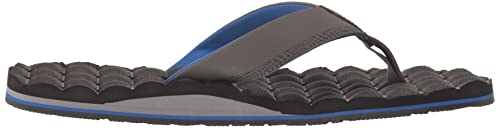 Image of Volcom Men's Recliner Sandals - Water-Friendly Flip Flops with Recliner Comfort Foam Footbed, Black Combo, 10