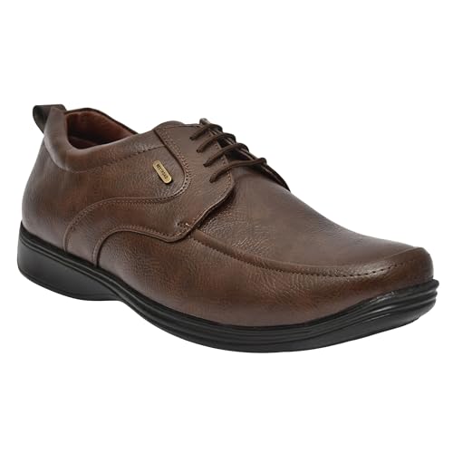 Image of Restroad Men's Formal Shoes | Synthetic Leather Lace-Up Office Wear Shoes for Men
