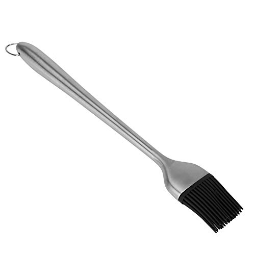 Grillpinsel Silikon Edelstahlgriff Spülmaschinenfest – Ölpinsel Marinierpinsel zum Grillen Braten Backen