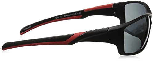 Foster Grant Men's Completion Wrap Sunglasses, Black/Smoke, 67 mm3